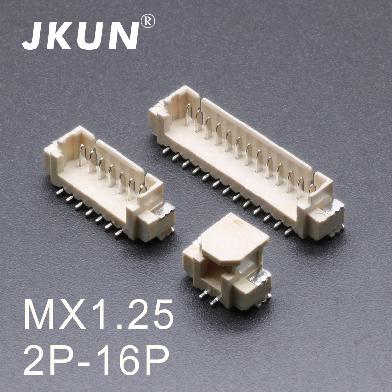 温州健坤MX1.25连接器 1.2间距立贴卧贴2-16P接插件